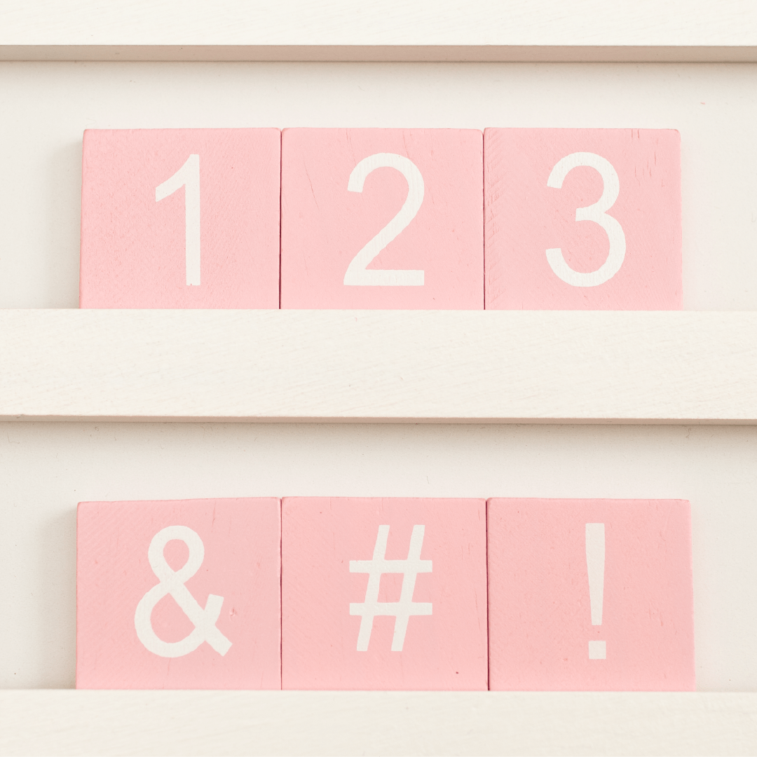 Premium Tile Number & Symbol Set for Tile Boards