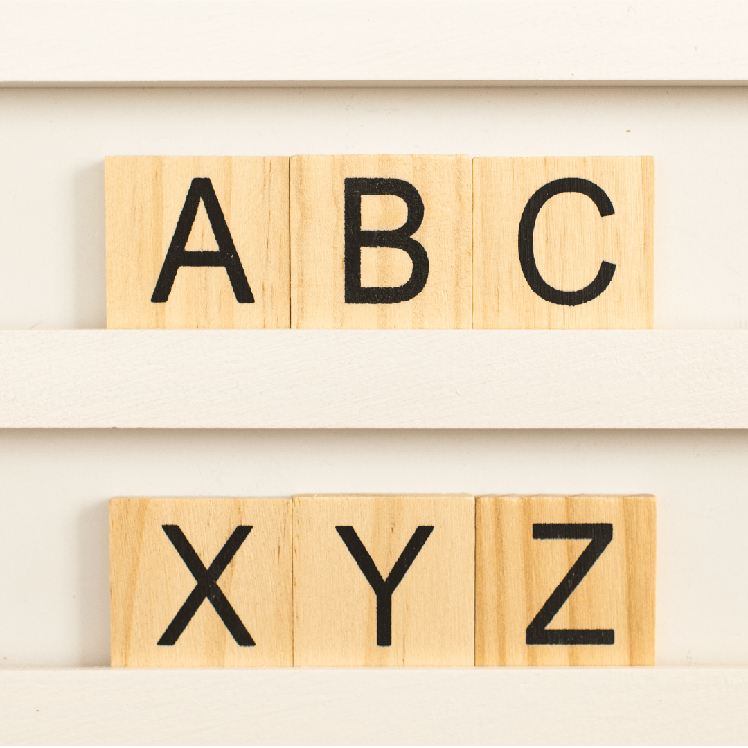 Standard Tile Letter Set for Tile Boards